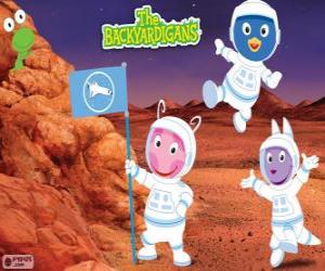 Puzzle Η Backyardigans αστροναύτες έχουν φτάσει στον Άρη